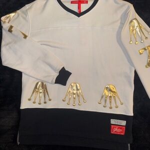 Hudson Outerwear Gold Crown Sweatshirt – White/Black – Size 2XL – NWT